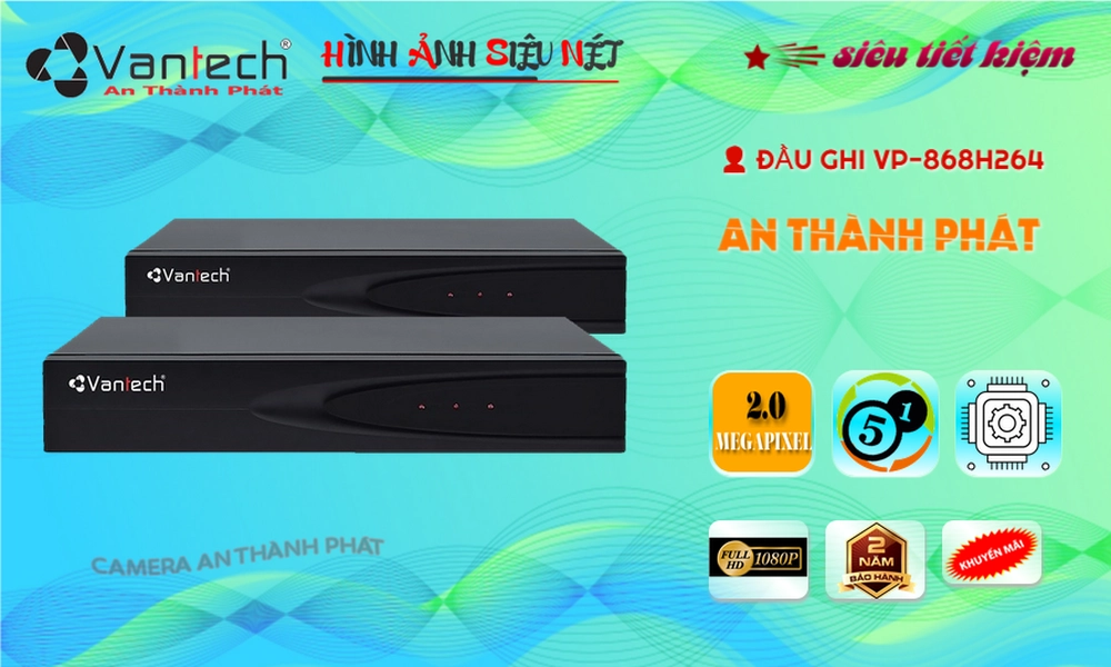 Đầu Ghi VanTech Với giá cạnh tranh VP-868H264 Đầu Ghi VanTech Với giá cạnh tranh VP-868H264