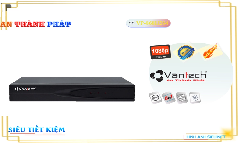 Đầu Ghi VanTech Với giá cạnh tranh VP-868H264 Đầu Ghi VanTech Với giá cạnh tranh VP-868H264