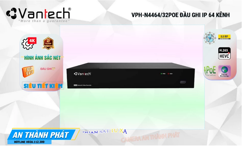 Đầu ghi VPH-N4464/32PoE VanTech