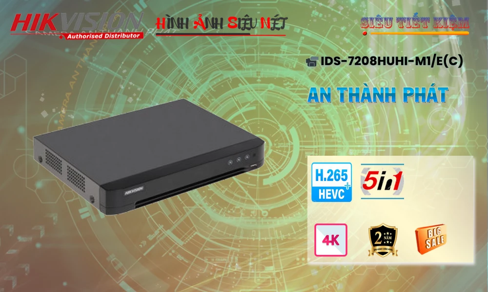 iDS-7208HUHI-M1/E(C) sắc nét Hikvision
