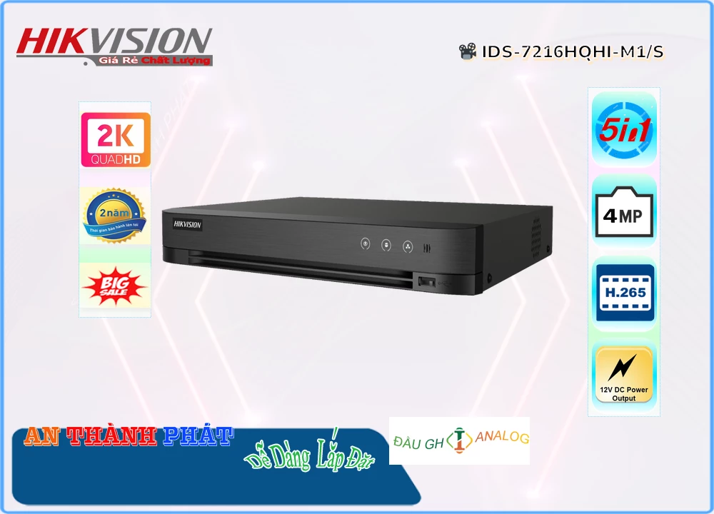 Đầu ghi Hikvision iDS-7216HQHI-M1/S Đầu ghi Hikvision iDS-7216HQHI-M1/S