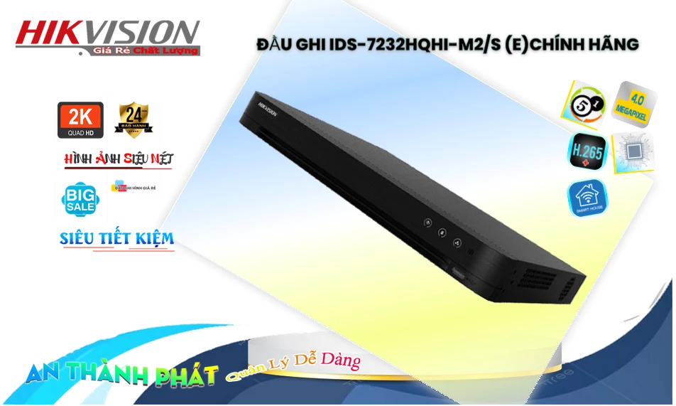 iDS-7232HQHI-M2/S(E) sắc nét Hikvision