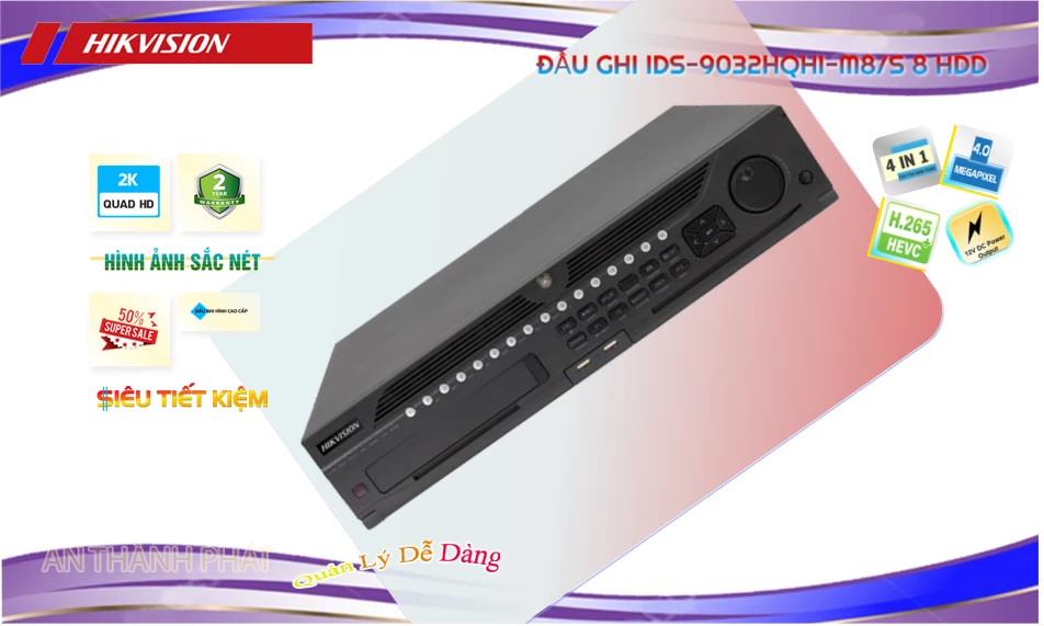 iDS-9032HQHI-M8/S sắc nét Hikvision